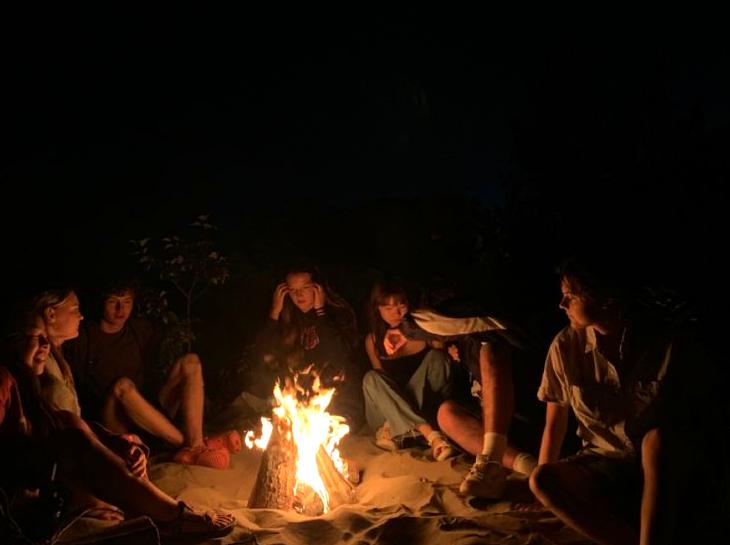 Late-Night Barbecue by the Ocean